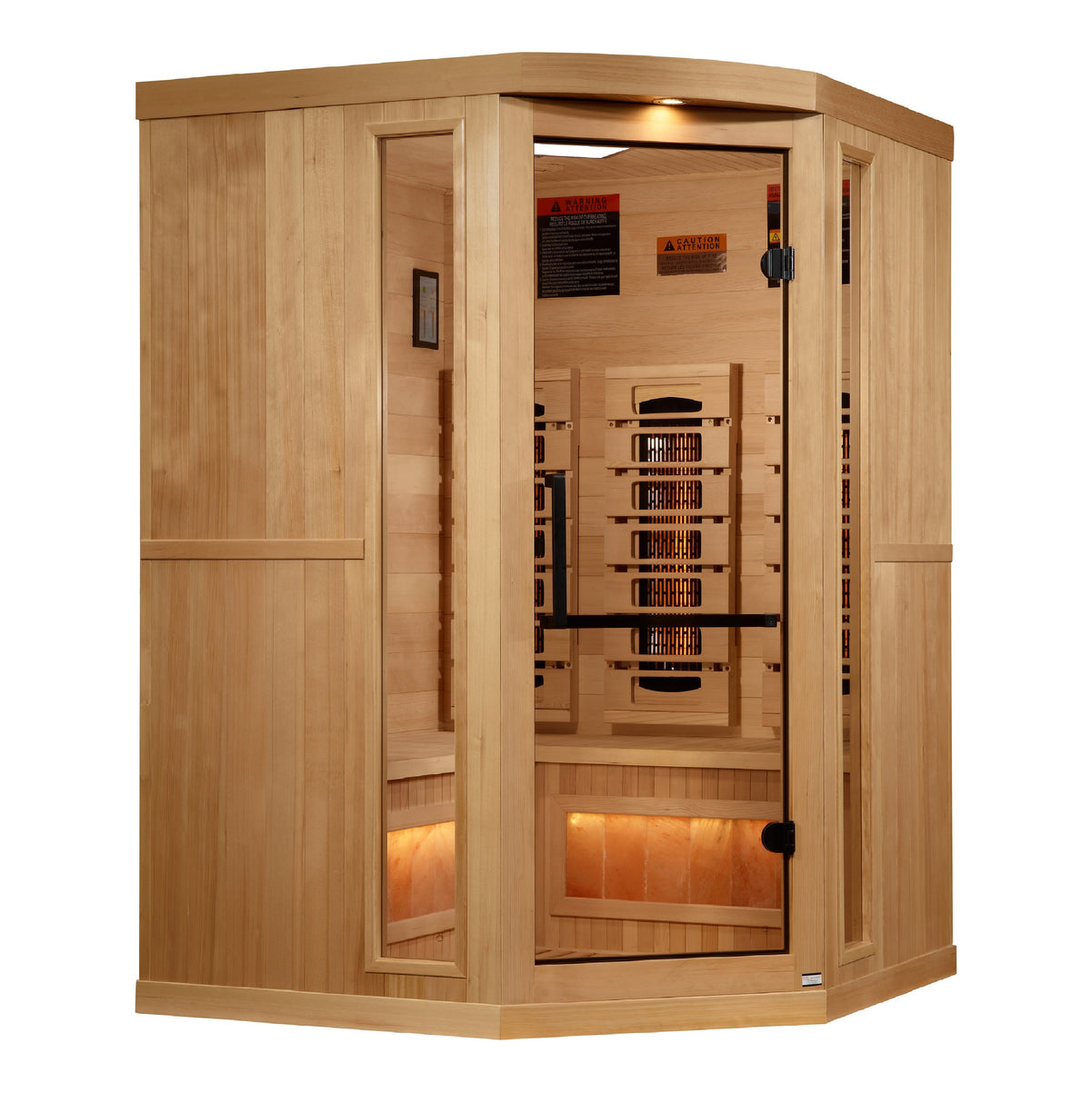 Full Spectrum Infrared Sauna with Chromotherapy & Red Light Therapy + Himalayan Salt Bar