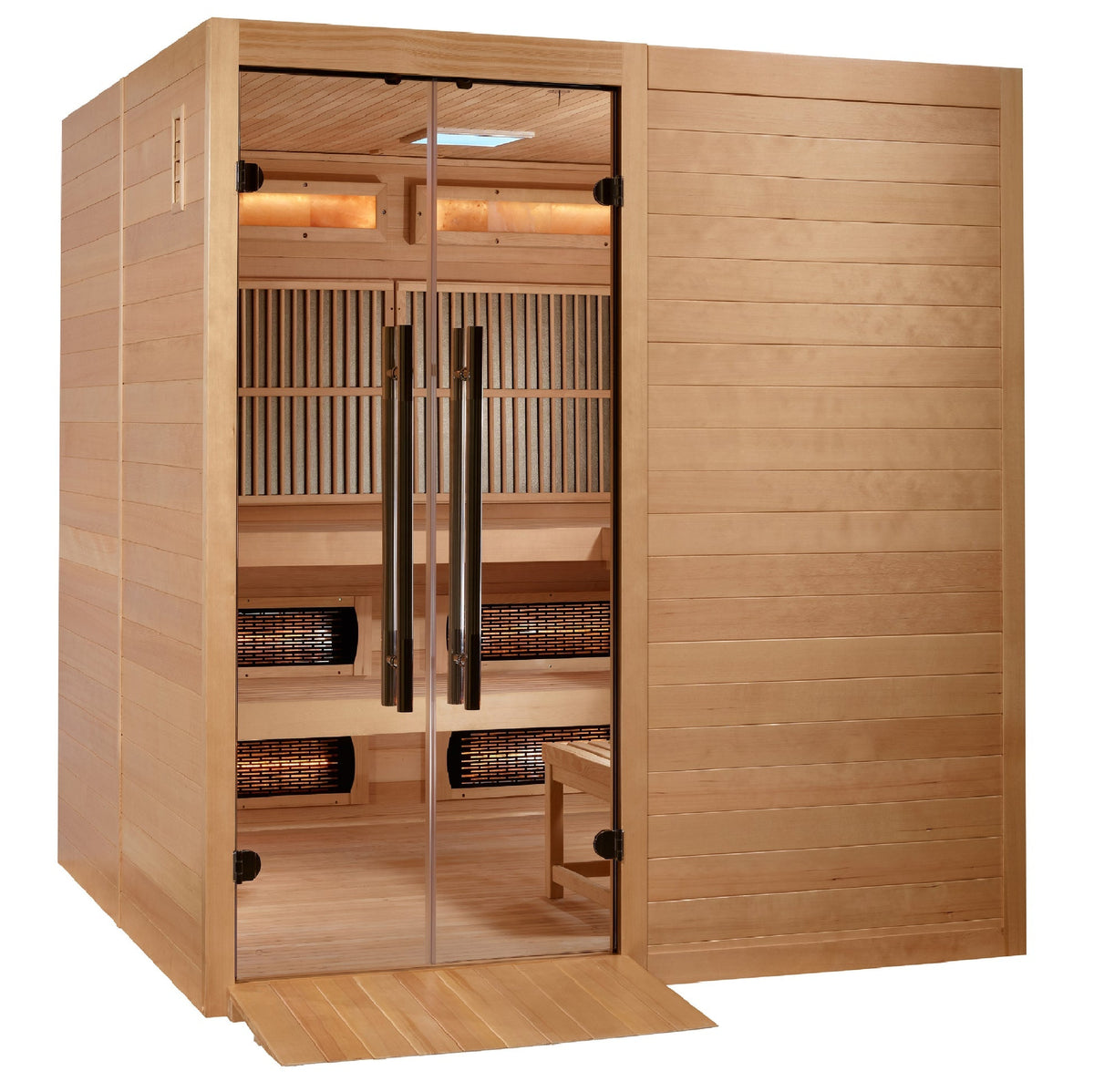Hybrid Indoor Saunas [Full Spectrum Infrared or Traditional Stove] - Golden Designs
