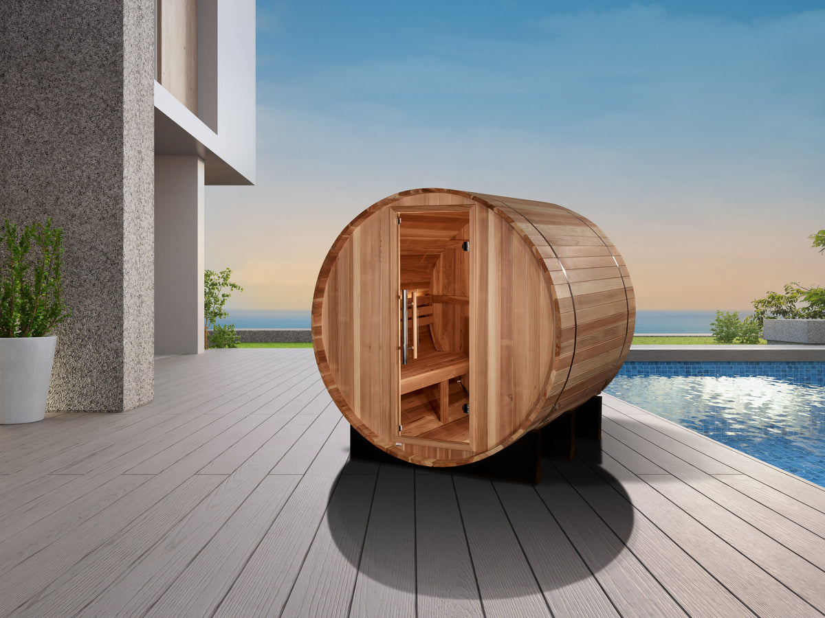 Golden Designs Outdoor Traditional and Hybrid Saunas