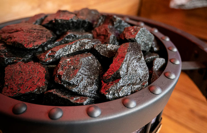 Harvia Vulcanite Black Sauna Stones | 10-15cm | 20kg Per Box | AC3045