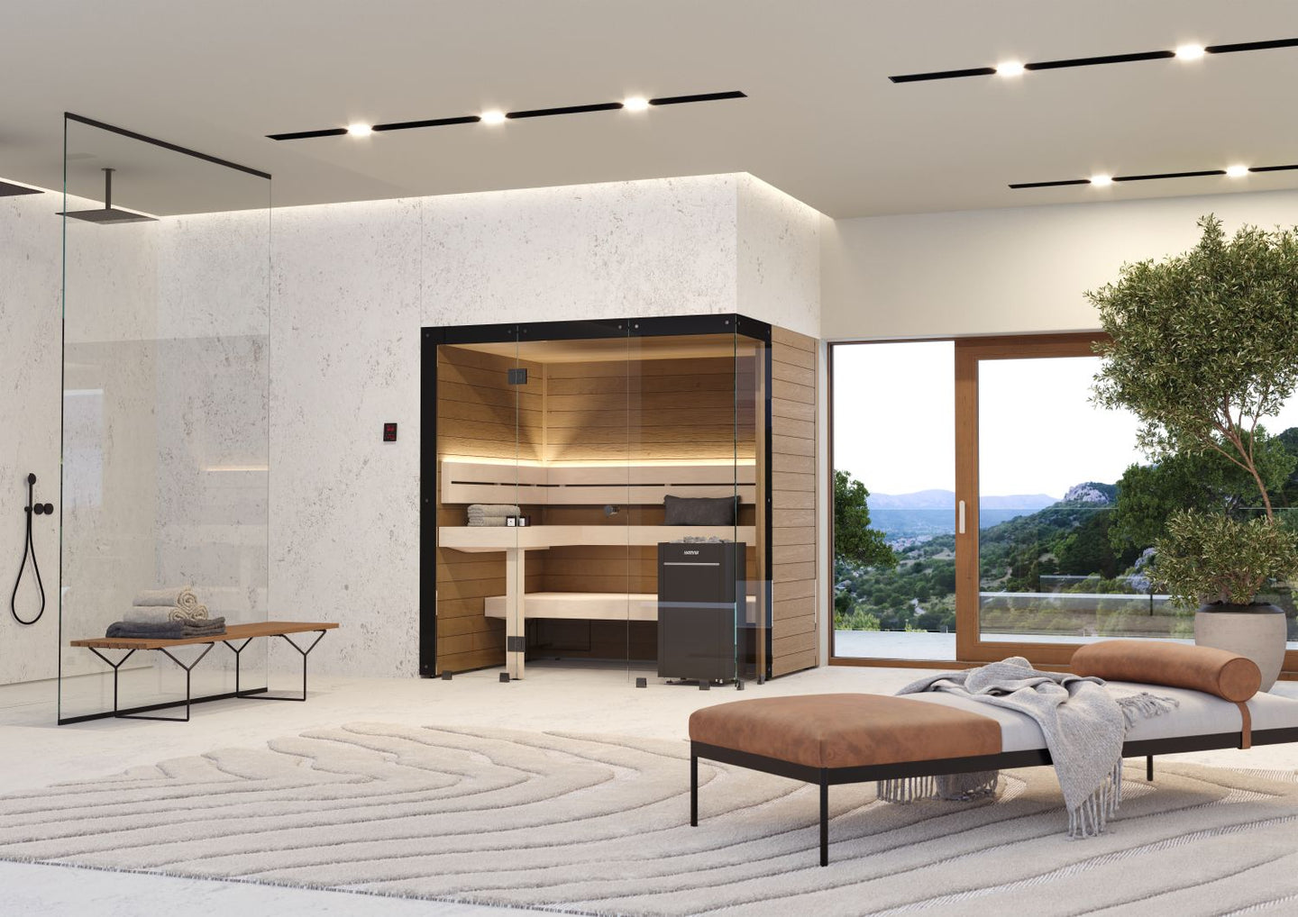 Harvia Block indoor sauna