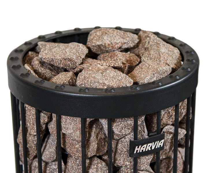 Harvia Elite Pro Heavy Duty Sauna Stones | Olivine Diabase Heat Treated | 5-10cm | 20kg Per Box | AC3050