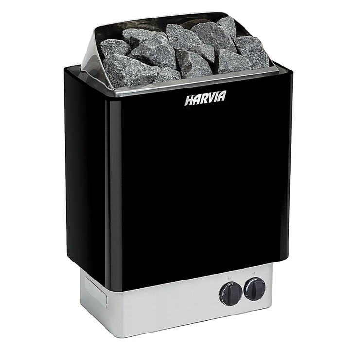 Harvia Black KIP80B Dial Controlled KIP Electric Sauna Heater 8.0kw | 240V 1-Ph | JH80B2401MI