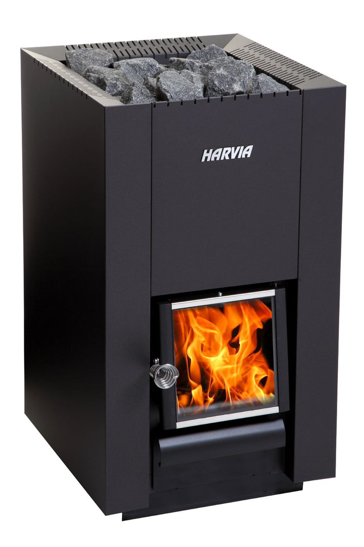 Harvia Linear 16 Black Wood Burning Heater | WK160C