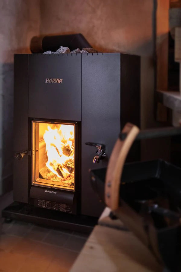 Harvia Linear wood-burning sauna heater