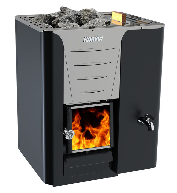 Harvia PRO 20 Wood Burning Heater | 30L Right-Side Water Tank | WKPR20RSM