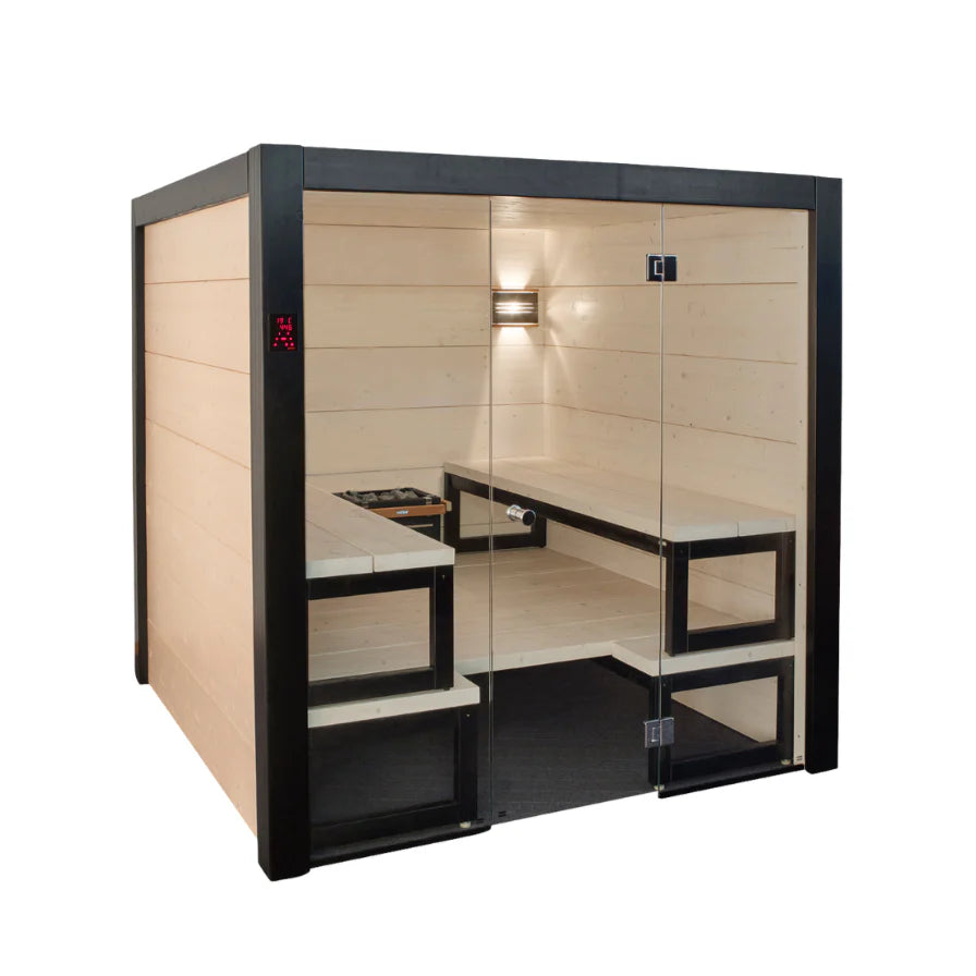 Harvia Solide Sauna Cabin with 9kW Virta Smart Heater | 14-S2125LD2