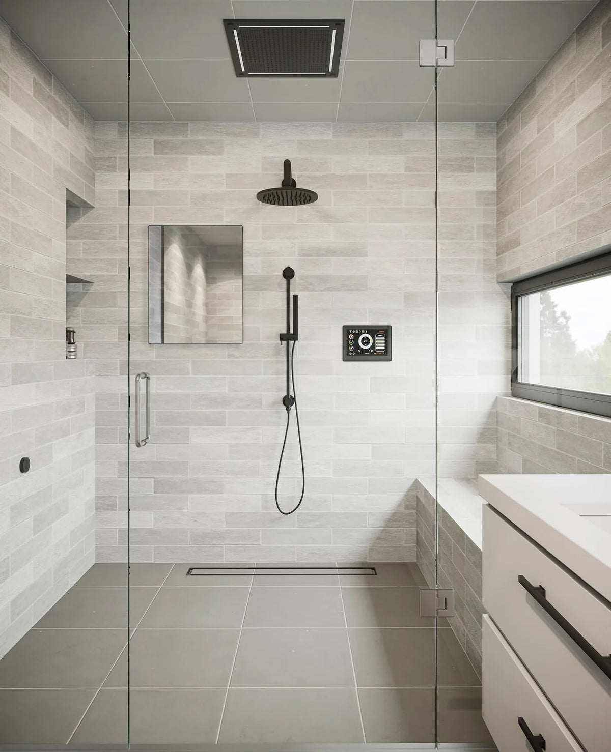 ThermaSol fog-free shower mirror