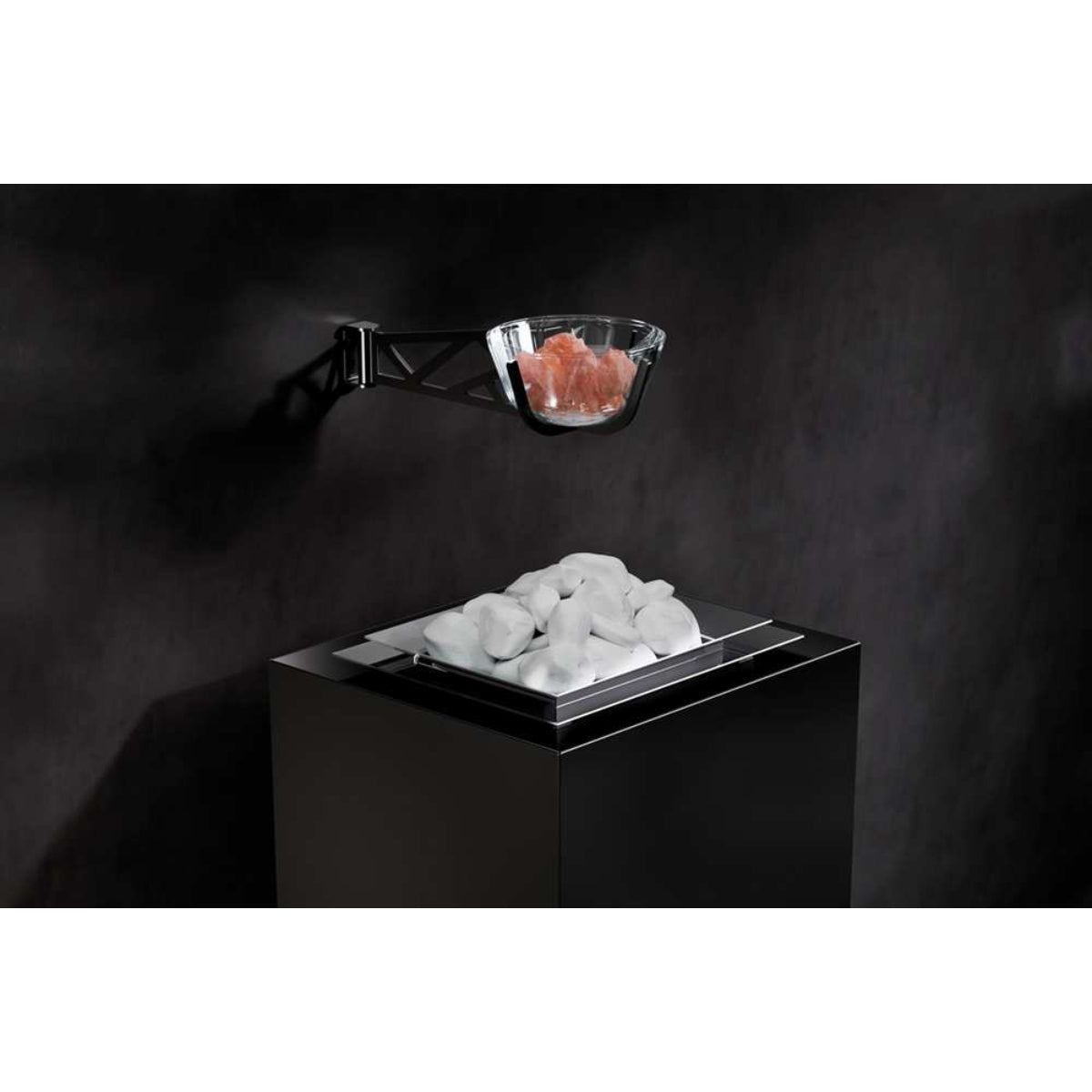 Sauna fragrance bowl in a premium sauna interior